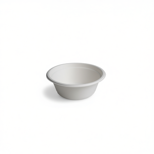 12 oz (355ml) White Round Disposable Paper <b>Bowl</b> <b>Microwavable</b> Natural Bagasse Material - Product Image 2