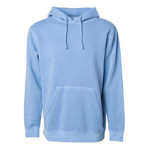 80% coton 20% polyester Independent Trading Co Sweats à capuche teints en pigments noirs Sweats à capuche d'hiver brodés - Product Image 2