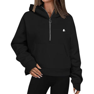 Recién llegado, sudadera con capucha y cremallera teñida Lisa para mujer, aspecto Vintage, poliéster de gran tamaño, algodón, informal, Invierno - Product Image 1