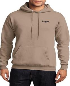 Sudaderas con capucha de alta calidad para hombre al por mayor 100% algodón de alta calidad polar liso chándales con capucha logotipo impreso personalizado para hombre - Product Image 1