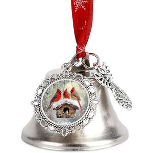 Décor festif NOUVEAU Xmas Pendant Double Charms Bell Ornements Sublimation Ornements de Noël de l'exportateur indien - Product Image 3