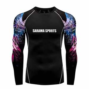 Camisetas de Rashguard de MMA con Logotipo Personalizado, Mangas Largas, Equipo de Lucha para Adultos, Camisetas de Rashguard Sublimadas - Product Image 3