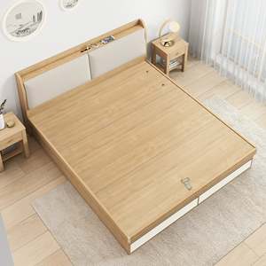 Base de Cama Moderna Minimalista Turin con Sistema de Elevación a Gas y Almacenamiento, en Tamaños King, Queen e Individual, Muebles para el Hogar con Materiales de Madera y Metal - Product Image 5