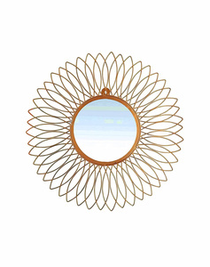 Espejo de pared moderno para el hogar, espejo de color dorado montado en la pared, de Metal y vidrio para habitación - Product Image 5
