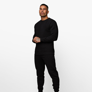 Sweat-shirt uni à manches longues en coton mélangé de haute qualité pour hommes, vêtement d'hiver à séchage rapide pour hommes - Product Image 4