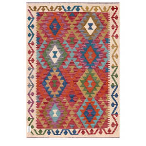 พรมกิลิม ไมมาณา อัฟกานิสถาน ขนาด 145 x 103 ซม. พรมปูพื้นและชุดพรม - Product Image 1