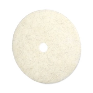 Boardwalk 27-Inch Natural Burnishing Floor Pads White 5/Carton-<b>Commercial</b> <b>Cleaners</b> - Product Image 1