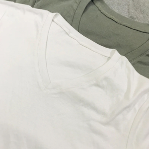 T-shirt pour homme à col en V, manches courtes, couleur unie, coupe classique, décontracté, confortable, léger, respirant, à porter au quotidien - Product Image 4