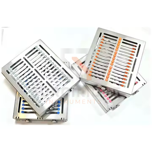 Caja de bandeja de casete de esterilización Dental de tipo desmontable Fuente de alimentación manual de capacidad alemana de 15 instrumentos de SurgiRight - Product Image 1