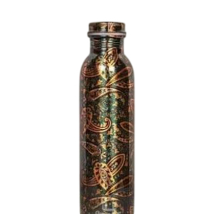 Modern <b>Copper</b> Water <b>Bottle</b> Handmade Engraved Floral Design Health Benefits Eco-Friendly <b>Drinking</b> Vessel For Home And Office Use - Product Image 2