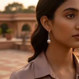 Boucles d'oreilles pendantes en argent sterling 925 pour femmes, bijoux de mode - Product Image 1