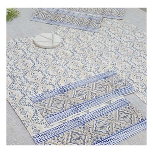 Tapis de table de cuisine personnalisé sur mesure en lin imperméable et durable avec sous-verres à café, impression blanche - Product Image 6