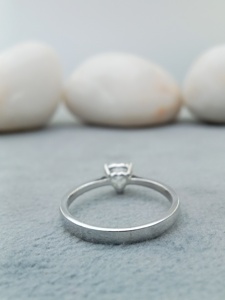 100% satisfacción garantizada personalizado clásico en forma de corazón solitario oro VVS laboratorio crecido diamante compromiso anillo de bodas 14K fiestas - Product Image 4