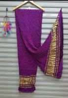 Dupatta Tradicional de Seda Gajji para Invitadas de Boda, Suave y Lisa, Dupatta Bandhej de Seda Gajji Pura en Oferta, Precio de Fabricante