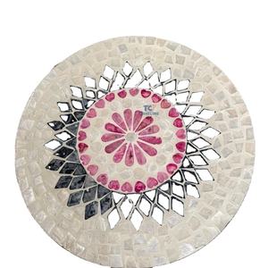Mantel de mesa redonda decorativa de nácar de diseño popular al por mayor manteles individuales con incrustaciones de concha de Capiz de Vietnam - Product Image 1