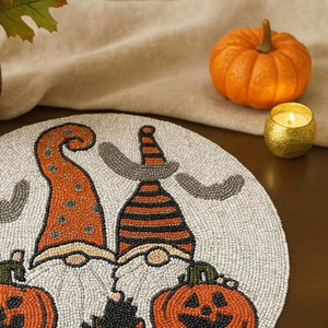 Set de table perlé fait main, sous-plat personnalisé avec logo, écologique, design classique et moderne, luxe pour la salle à manger, décoration de vacances, pièce unique - Product Image 2