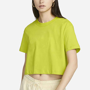 Camisetas cortas personalizadas, camisetas cortas básicas sexys, camisetas cortas de manga larga para mujer con servicio OEM ODM personalizado, camisetas cortas para mujer - Product Image 1