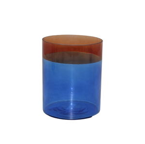 Soporte votivo de cristal redondo de último diseño, tarro de vela de Color azul de nuevo diseño para decoración de sala de estar hecho a mano - Product Image 1