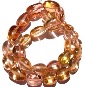 Collier pour femme en pierres de morganite de laboratoire de forme ronde, lustre pêche, 20 carats, certifié IGI - Product Image 2