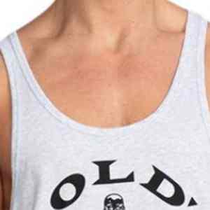 Camiseta sin mangas gris para hombre Culturismo Stringer | Chaleco de gimnasio de algodón orgánico | Camiseta de entrenamiento sin mangas 2025 Muscle Fit Training Tank Top - Product Image 3