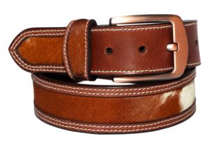 OEM aceptado personalizado hecho a mano de estilo occidental del pelo en el cinturón de polo de cuero genuino con la fantasía para el precio de fábrica de hebilla - Product Image 3