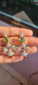 สร้อยคอหลายพลอยเงินแท้ 925 พร้อมสร้อยคอเพชร Moissanite หลายสีและทรงกลม - Product Image 5