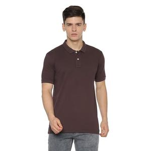 T-shirt à col haut de gamme avec tissu doux et col boutonné pour une tenue de week-end décontractée disponible en vrac - Product Image 2