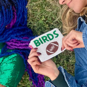 <b>Small</b> Beaded Coin Purse with Zipper Closure Mini Cute Change Purse for Stadium Bag for Money and Gifts-for <b>Game</b> Day - Product Image 1