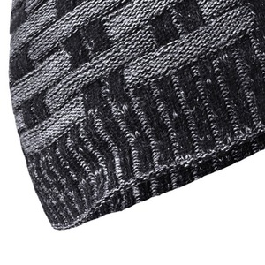 Custom Beanie Caps Logos Embroidery Beanies Polyester/cotton Winter Thick Knitted Caps <b>Wind</b> Proof Jacquard Beanie Caps - Product Image 5