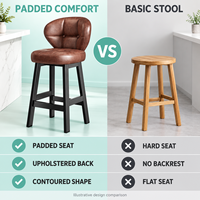 Tabouret de bar pivotant de style nordique en fer forgé, design luxueux, avec structure métallique pour usage domestique et commercial