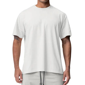 Alta calidad personalizado su logotipo de marca impreso bordado 100% algodón cuello redondo Camiseta en blanco hombres camiseta lisa Casual hombres camisetas - Product Image 6