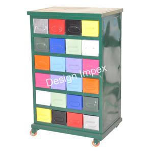 Bureau de l'école 24 tiroirs vert avec numéro 101 à 124 grande étagère élégante tiroirs personnels et casiers pour les employés et les visiteurs - Product Image 6