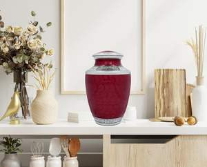 Urna Decorativa de Metal de Estilo Americano de Calidad Superior, Diseño Atemporal, Grabados Elegantes, Construcción Resistente y Duradera - Product Image 1