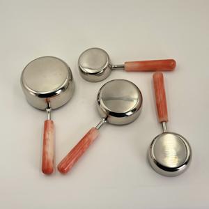 Juego de Tazas y Cucharas Medidoras de Resina Resistentes al Calor, Ecológicas, de Acero Inoxidable, 4 Piezas, Regalos, Cocina, Repostería - Product Image 5