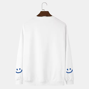 เสื้อสเวตเตอร์แขนยาวลำลองสำหรับผู้ชายเสื้อสเวตเตอร์แขนยาวลายปักตามสั่งผ้าฝ้ายโพลีเอสเตอร์สำหรับฤดูร้อน - Product Image 3