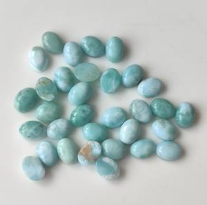พลอยลาริมาร์ธรรมชาติทรงรีแบบหลังแบน ขนาด 3x5มม.-15x20มม. พร้อมสีเปลี่ยนแปลง เหมาะสำหรับทำเครื่องประดับ ราคาขายส่ง - Product Image 3