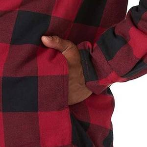 Custom Logo Embroidery Stand-Up Collar Cotton Thick Fleece Jackets for Men Solid Color Winter Jackets Front High Quality Coated - Product Image 5