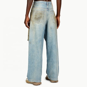 กางเกงยีนส์ขาตรงขากว้างสำหรับผู้ชาย - Product Image 2