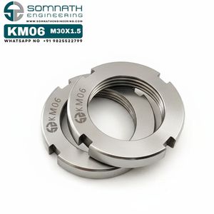 Tuerca de Bloqueo de Precisión KM06, Tuercas de Bloqueo M30X1.5, Tuerca de Bloqueo de Eje de Rodamiento Métrica de Precisión, Tuerca Adaptadora de Acero Inoxidable - Product Image 3