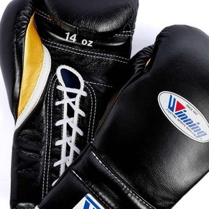 Professional Genuine Cowhide Leather Winning Boxing <b>Gloves</b> <b>Lace</b> Up Winning Kick boxing Sparring <b>Gloves</b> Adults MS-BG-2 - Product Image 4