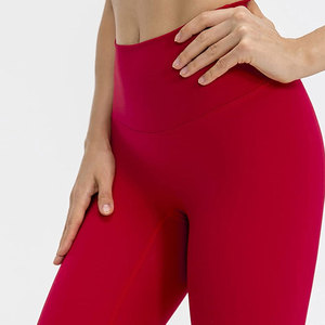 Leggings de sport taille haute pour femme, effet ventre plat, couleur unie, en polyester et élasthanne, pour la course, la gym et le yoga - Product Image 5