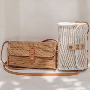 Sacs pour femmes au prix le plus bas, fabriqués en usine au Vietnam, sac à main en rotin naturel, pochette. - Product Image 2