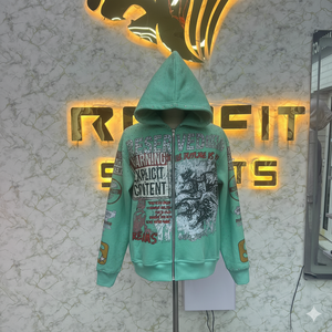 Nouveauté 2026 : Sweat à capuche zippé pour homme, fabrication OEM, impression en relief, matériaux de qualité, prix compétitif - Product Image 4
