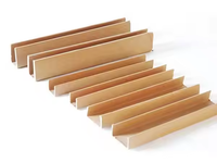Protecteur de bords en papier flexible, écologique et recyclable en forme de U pour l'emballage industriel des palettes et des cartons