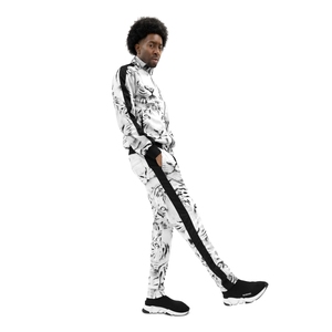 Hip Hop Gym Fitness 100% algodón poliéster entrenamiento chándales hombres cuello alto Top Joggers pantalones ropa deportiva conjunto - Product Image 5