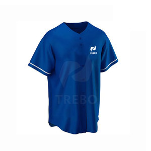 Couleur personnalisée Séchage rapide et respirant Coupe ajustée Col en V Maillot de baseball pour hommes 100% Polyester Vêtements de sport pour baseball et softball - Product Image 3