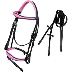 Profesional de alta calidad Durable al aire libre de cuero ecuestre ajustable Color Rosa caballo brida riendas personalización aceptada - Product Image 6