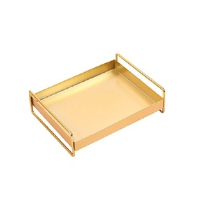 Rond en métal de promotion vintage de luxe royal avec plateau de service vert avec support à gâteau plateau de produit d'ustensiles de cuisine pour la maison - Product Image 5