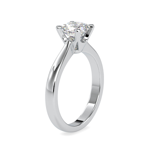 Nouvelle bague solitaire personnalisée de luxe à la mode coupe princesse bague solitaire à 6 griffes or 1 pièce diamant classique pour femme or jaune - Product Image 4