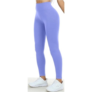 Leggings de yoga pour femmes tendance, taille haute, en élasthanne/polyester, couleur unie, cordon de serrage, respirant, séchage rapide, qualité professionnelle - Product Image 3